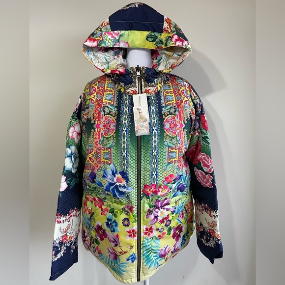 NWT JOHNNY WAS PUFFER JACKET SZ US L - Picture 8 of 15